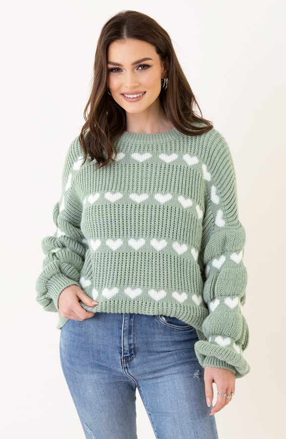 Hartjes Print Sweater Belle Mint – shoparchief — foto 3
