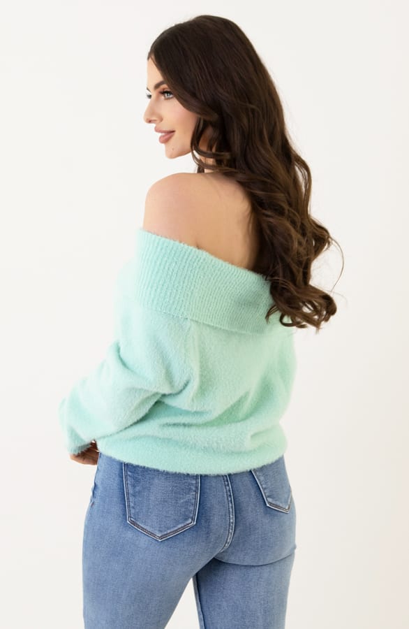 Trui Off Shoulder Joya Mint – shoparchief — foto 3