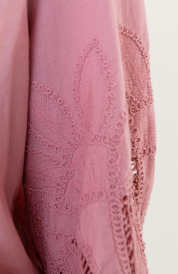 Katoenen Embroidery Blouse Juliette Dust Roze – shoparchief — foto 7