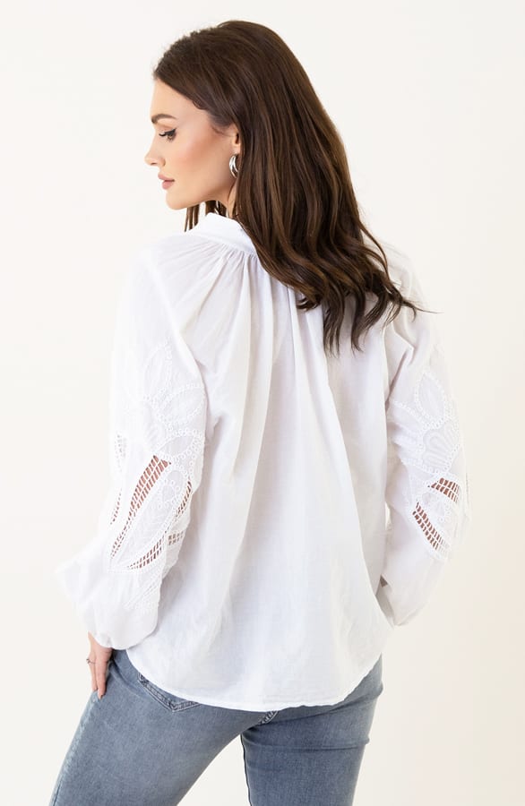 Katoenen Embroidery Blouse Juliette Off White – shoparchief — foto 3