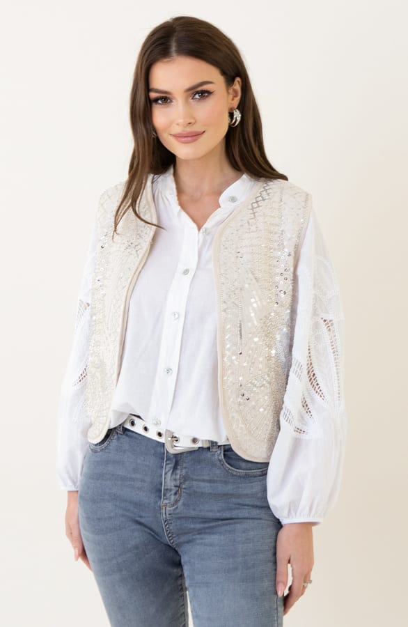 Katoenen Embroidery Blouse Juliette Off White – shoparchief — foto 4