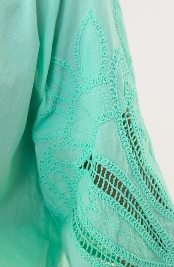 Katoenen Embroidery Blouse Juliette Lime – shoparchief — foto 4