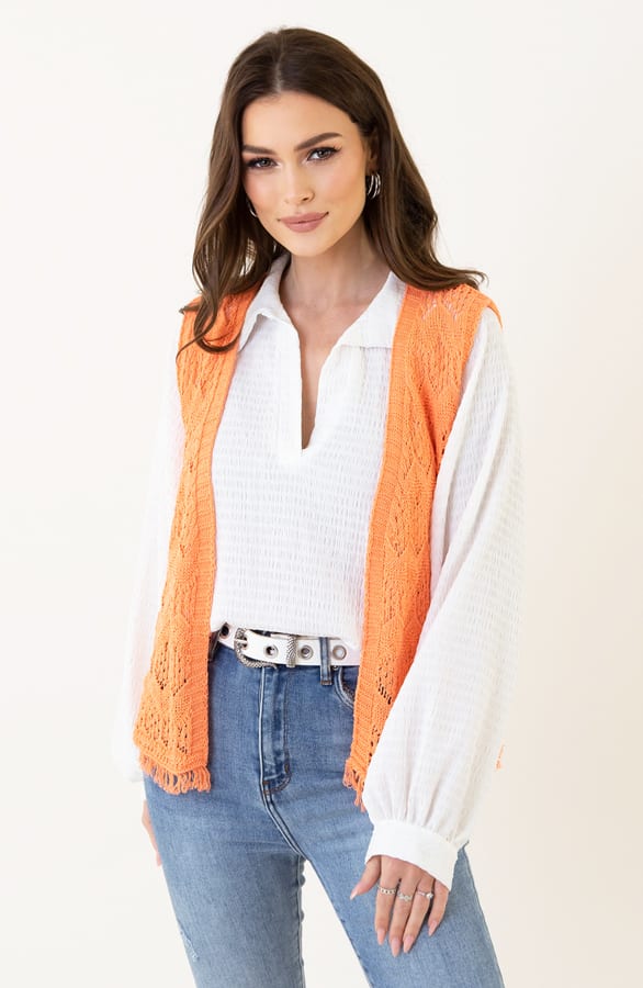 Knitted Gilet Amira Light Peach – shoparchief — foto 2