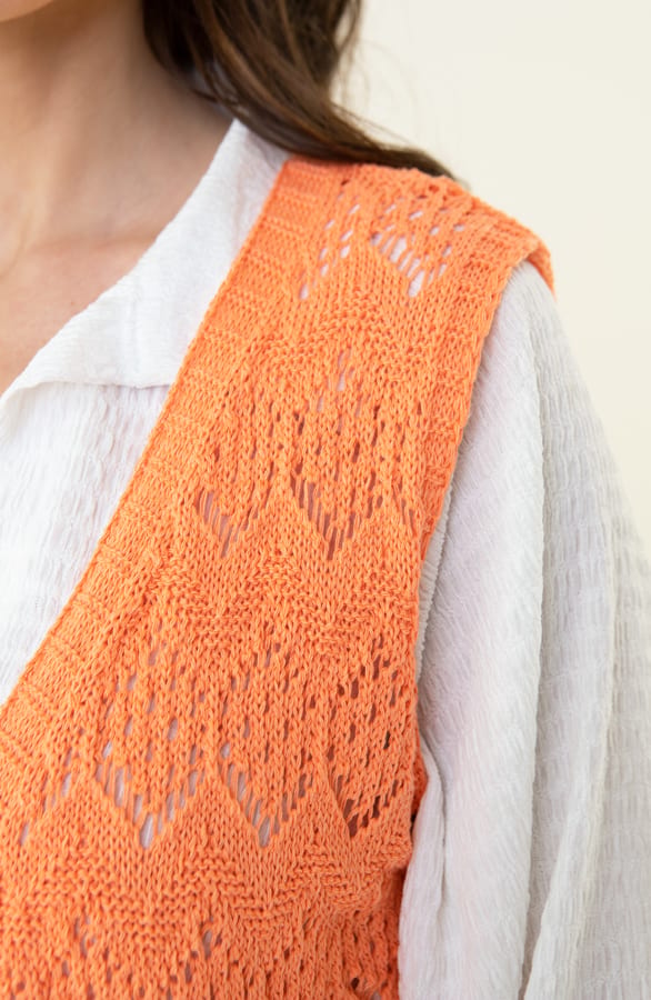 Knitted Gilet Amira Light Peach – shoparchief — foto 4
