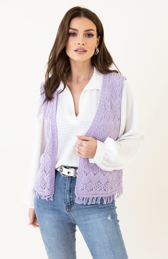 Knitted Gilet Amira Lila – shoparchief — foto 2