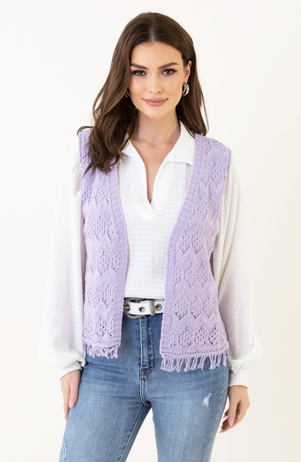Knitted Gilet Amira Lila – shoparchief