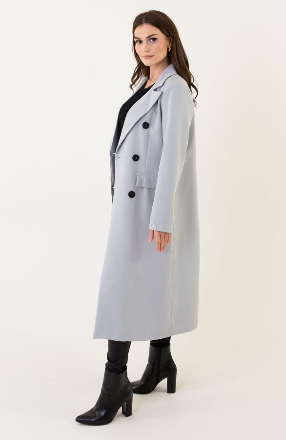 Lange Blazer Layla Grijs – shoparchief — foto 2