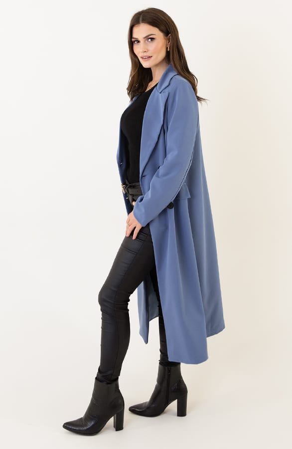 Lange Blazer Layla Jeansblauw – shoparchief — foto 2