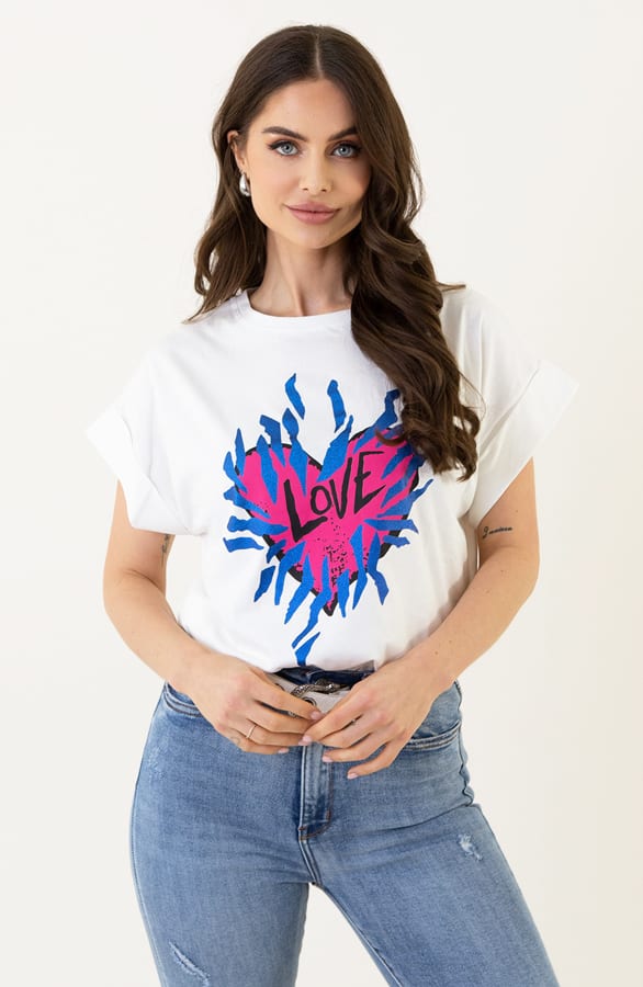 Love Heart Top Elia Fuchsia Kobalt – shoparchief
