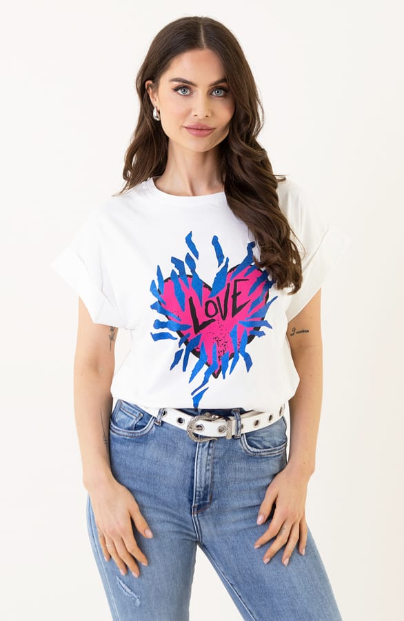 Love Heart Top Elia Fuchsia Kobalt – shoparchief — foto 2
