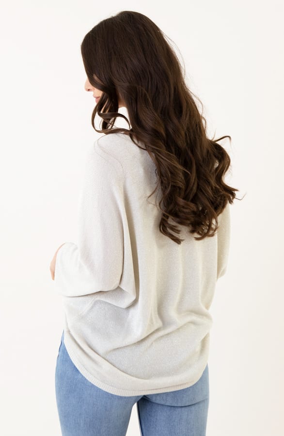 Lurex Oversized Top Mireille Beige – shoparchief — foto 3