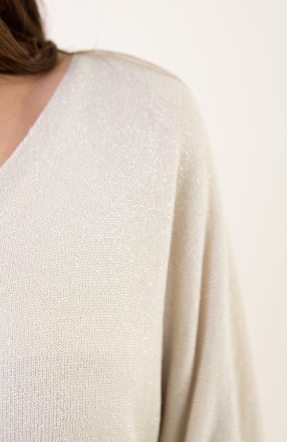 Lurex Oversized Top Mireille Beige – shoparchief — foto 4