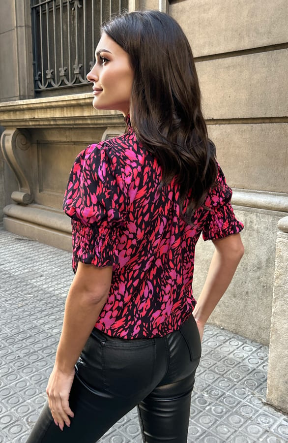 Lynn Top Print Roze Rood – shoparchief — foto 9