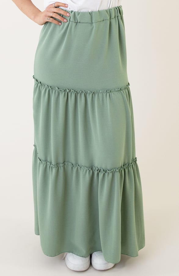 Ruffle Maxi Rok Abby Mint – shoparchief — foto 7