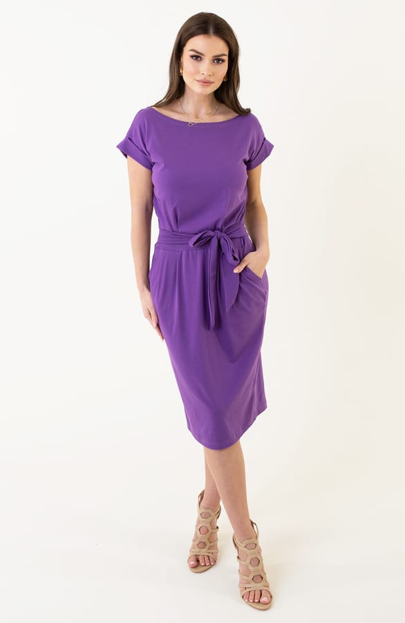 Noa Dress Donker Paars – casual jurkjes — foto 9