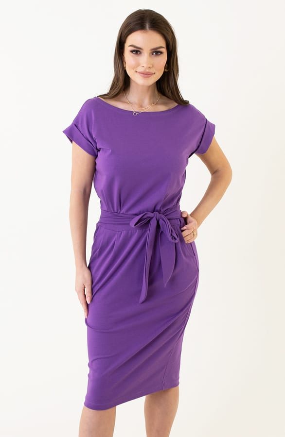 Noa Dress Donker Paars – casual jurkjes — foto 6