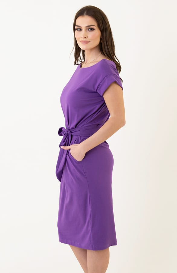 Noa Dress Donker Paars – casual jurkjes — foto 7
