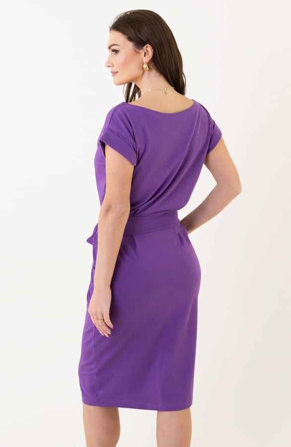 Noa Dress Donker Paars – casual jurkjes — foto 8
