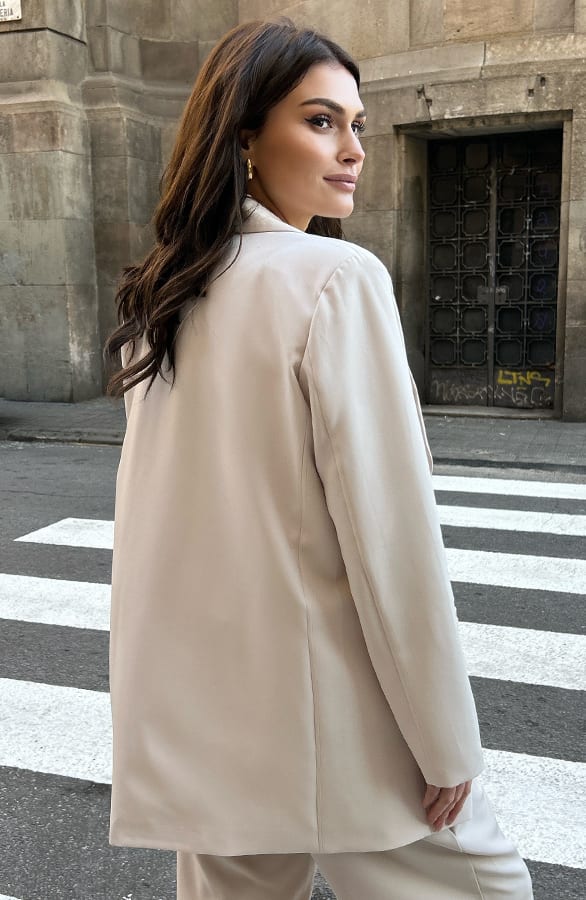 Oversized Blazer Anna Beige – shoparchief — foto 4
