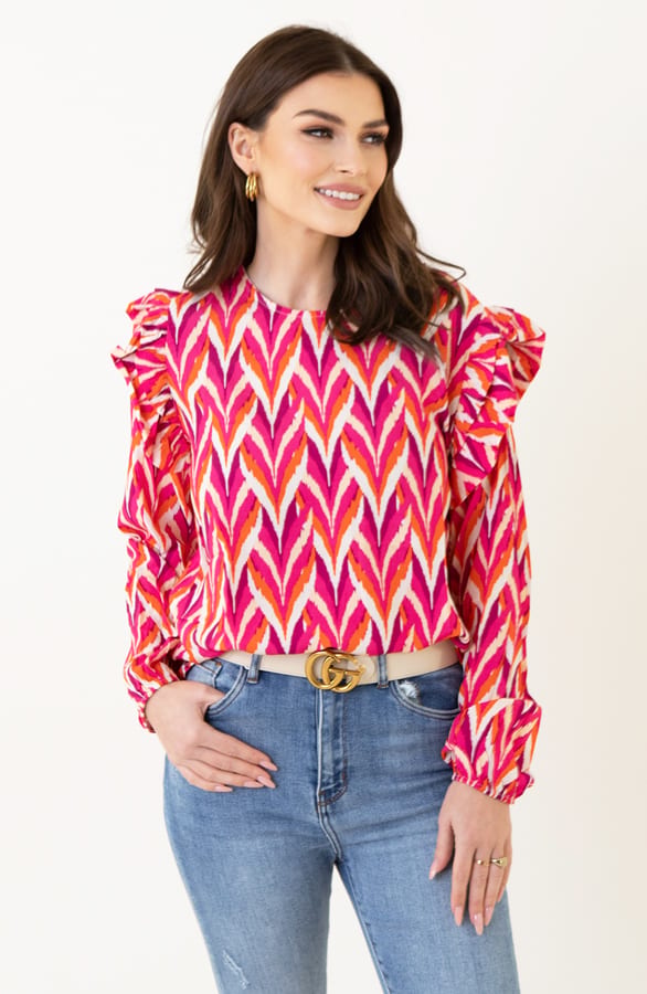 Blouse Met Print Carly – shoparchief — foto 8