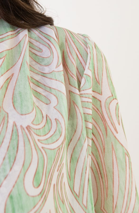Print Blouse Noémi Pastel Mint – shoparchief — foto 5