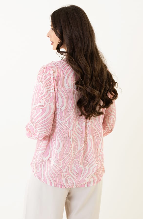 Print Blouse Noémi Pastel Pink – shoparchief — foto 3