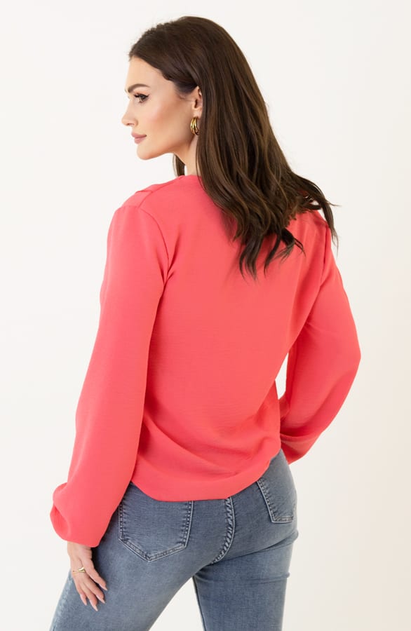 Ruffle Blouse Rumi Koraal – shoparchief — foto 2