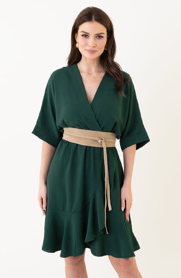 Ruffle Jurk Marbella Emerald – shoparchief — foto 6