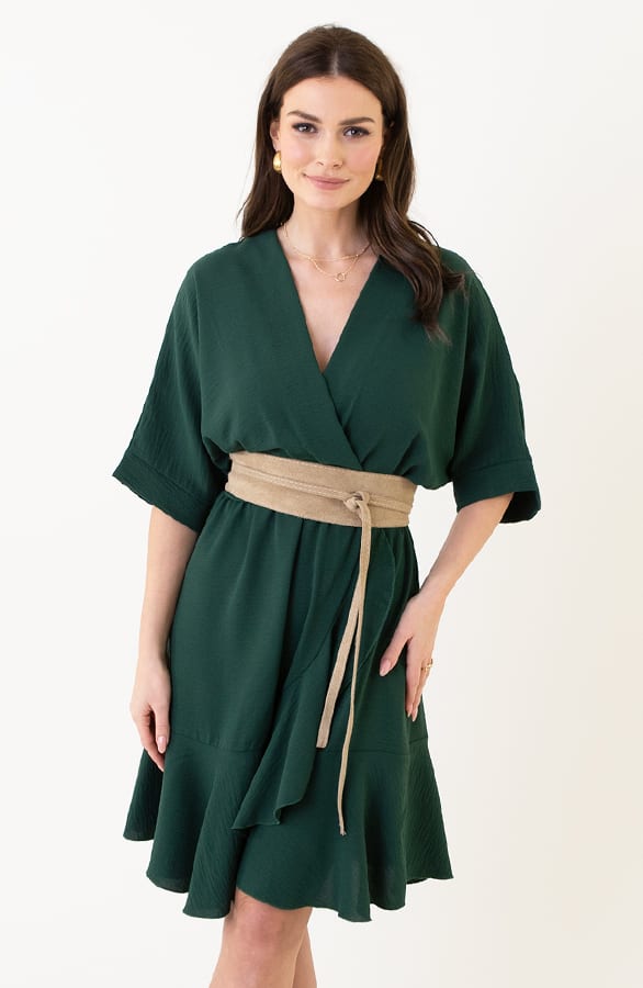 Ruffle Jurk Marbella Emerald – shoparchief — foto 7