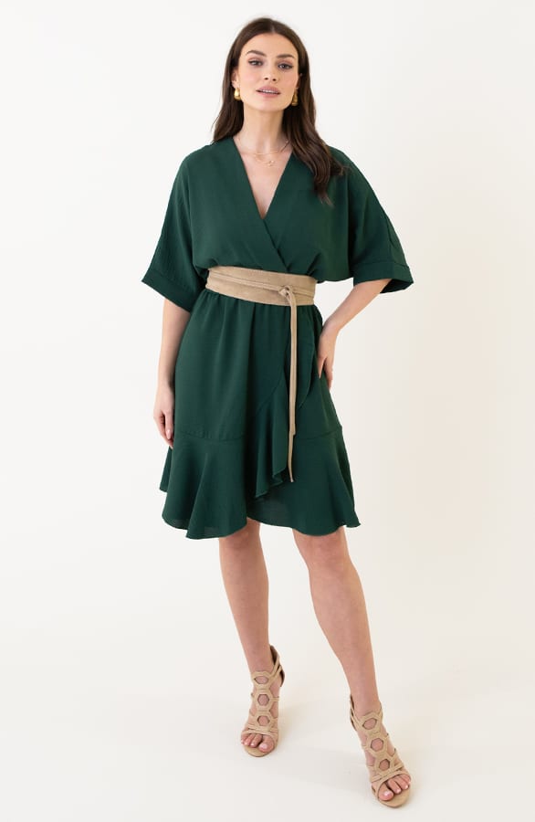 Ruffle Jurk Marbella Emerald – shoparchief — foto 10