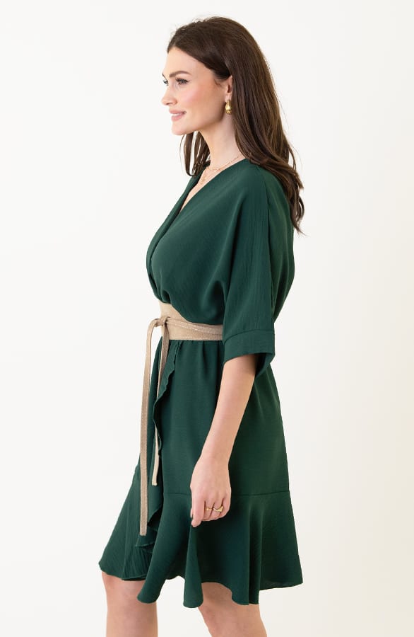 Ruffle Jurk Marbella Emerald – shoparchief — foto 8