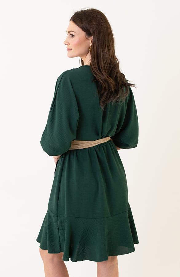 Ruffle Jurk Marbella Emerald – shoparchief — foto 9