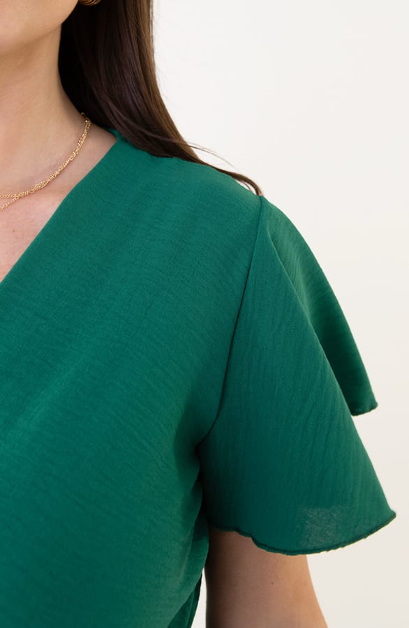 Ruffle Jurk Rose Bright Green – shoparchief — foto 6