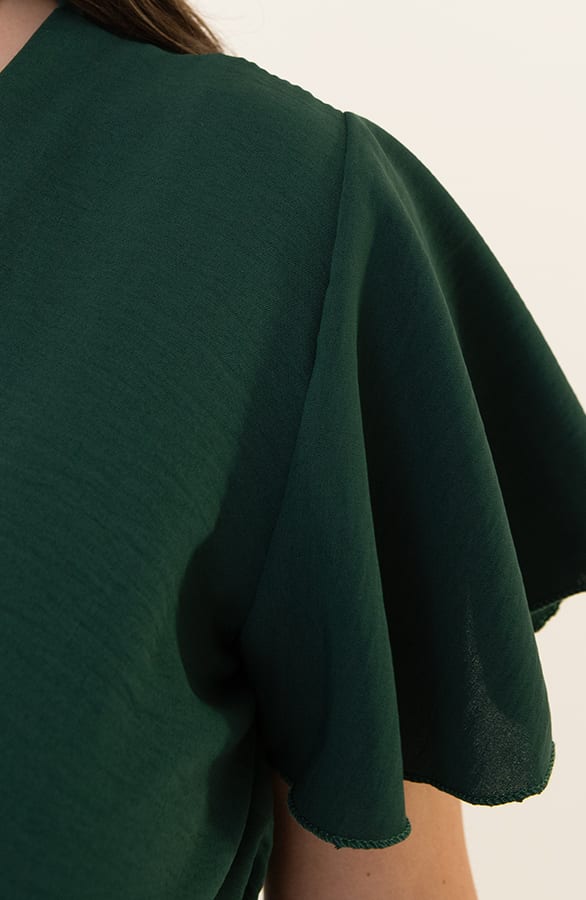 Ruffle Jurk Rose Emerald – shoparchief — foto 6
