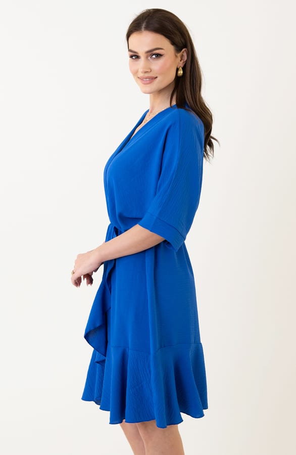 Ruffle Jurk Rose Kobalt – shoparchief — foto 8