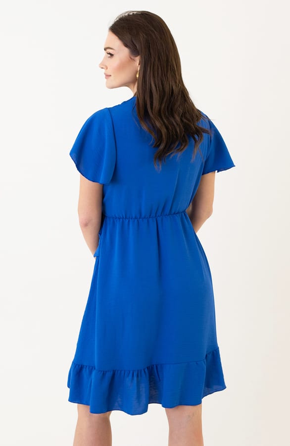 Ruffle Jurk Rose Kobalt – shoparchief — foto 9