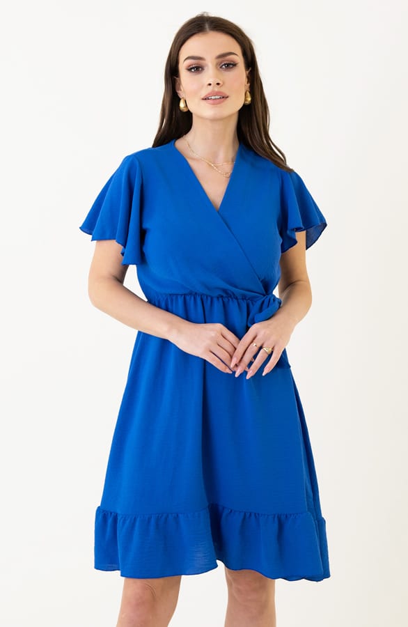 Ruffle Jurk Rose Kobalt – shoparchief — foto 7