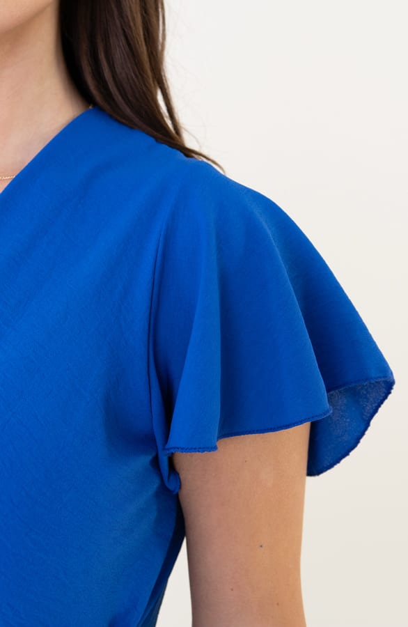 Ruffle Jurk Rose Kobalt – shoparchief — foto 10