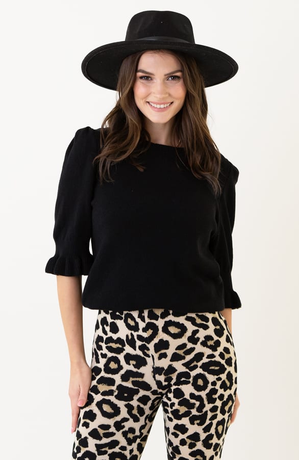 Ruffle Top Noelle Zwart – shirts & tops — foto 6