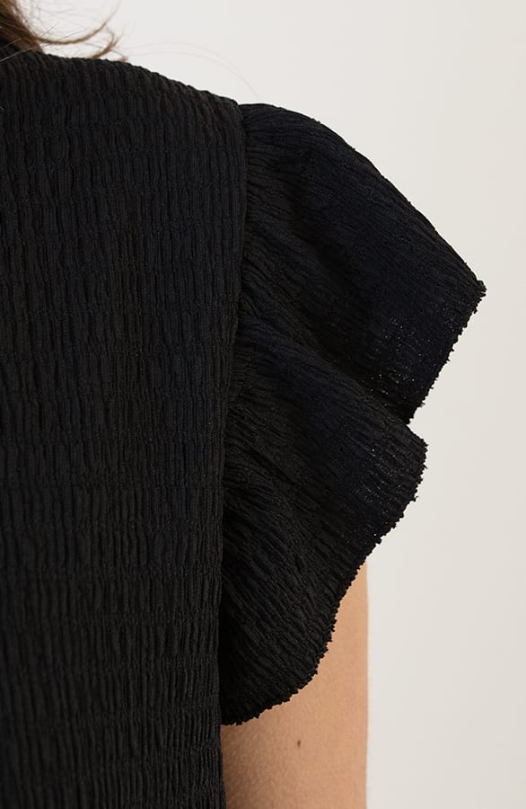 Ruffle Tuniek Rylie Zwart – shoparchief — foto 3