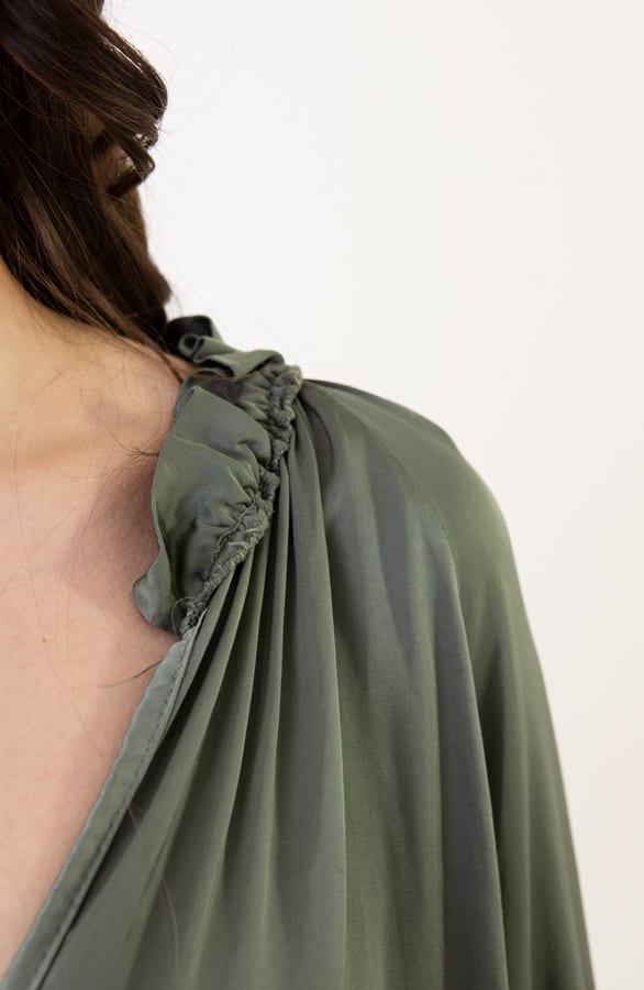 Satijnen Blouse Helene Army – shoparchief — foto 4