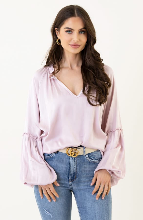Satijnen Blouse Helene Roze – shoparchief — foto 2