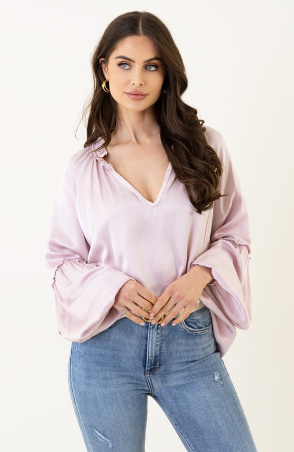 Satijnen Blouse Helene Roze – shoparchief — foto 4