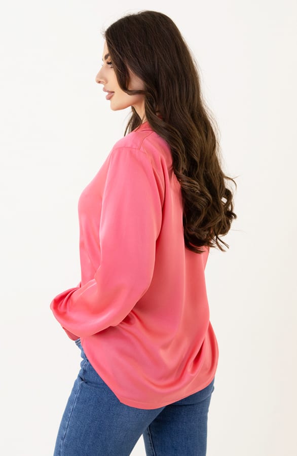 Satijnen Blouse Oriana Koraal – shoparchief — foto 2