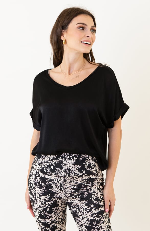 Satijnen Top Lorén Zwart – shoparchief — foto 2