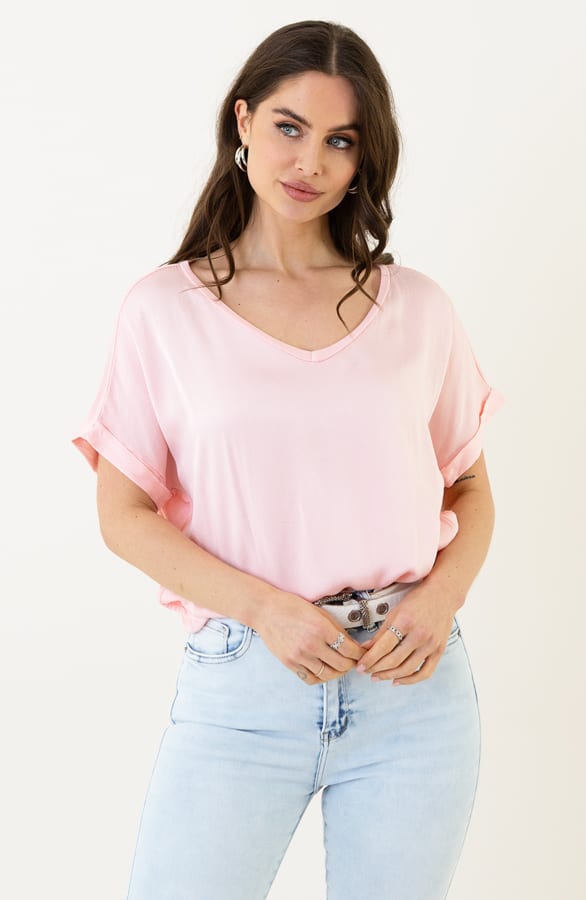 Satijnen Top Lorén Baby Pink – shoparchief — foto 3