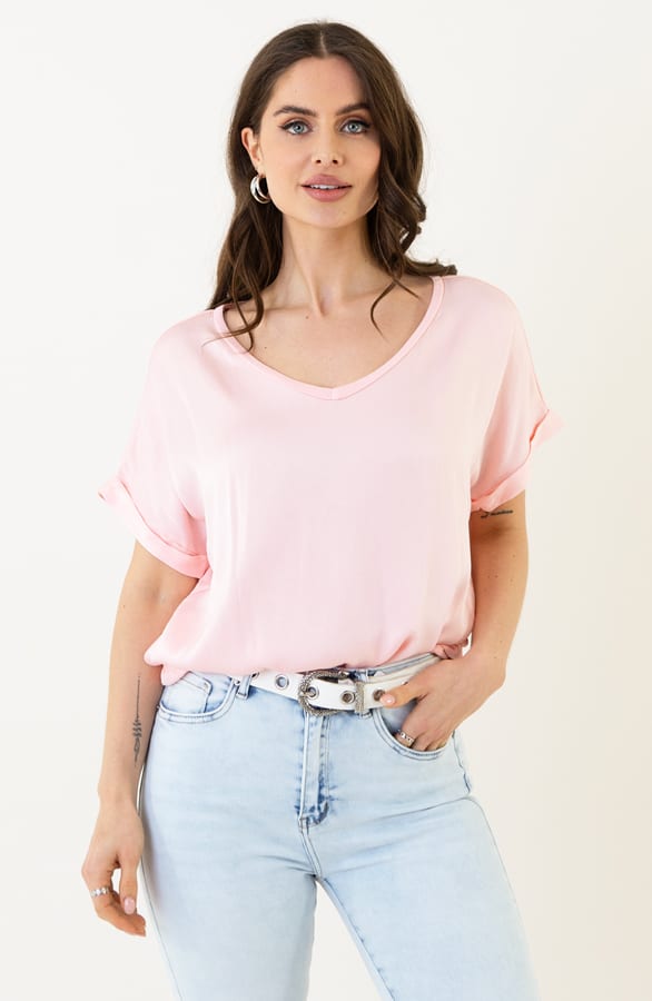 Satijnen Top Lorén Baby Pink – shoparchief