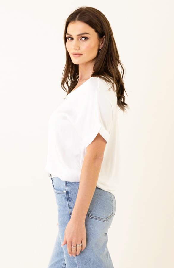 Satijnen Top Lorén Ecru – shoparchief — foto 3