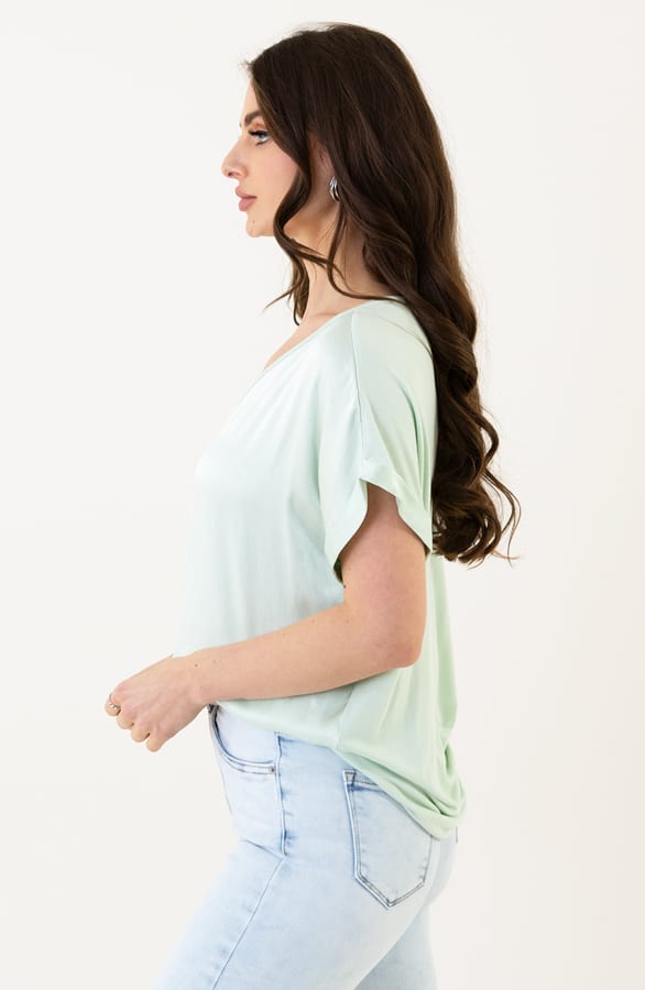 Satijnen Top Lorén Mint – shoparchief — foto 2