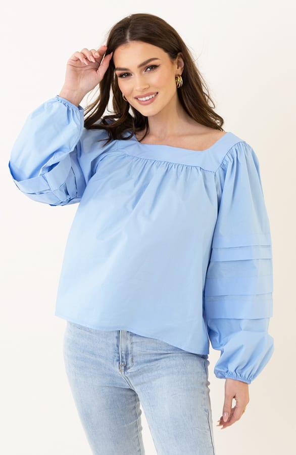 Strik Blouse Stella Baby Blue – shoparchief